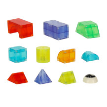 Klocki magnetyczne świecące 32 el. figury 3D dla dzieci 3+