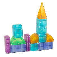 Klocki magnetyczne świecące 64 el. figury 3D STEM 3+