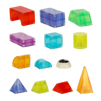 Klocki magnetyczne świecące 64 el. figury 3D STEM 3+