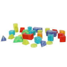 Klocki magnetyczne świecące 64 el. figury 3D STEM 3+