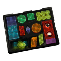 Klocki magnetyczne świecące 64 el. figury 3D STEM 3+