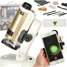 Mikroskop kieszonkowy mini LED dla dzieci 100x 250x - zabawka STEM