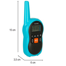 Walkie talkie krótkofalówki dla dzieci zasięg 3 km, zestaw 2 szt.