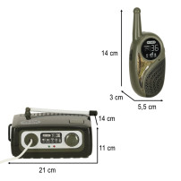 Walkie talkie dla dzieci z centralą wojskowy zasięg 333 m