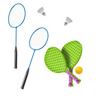Zestaw sportowy 5w1 badminton siatkówka koszykówka tenis frisbee