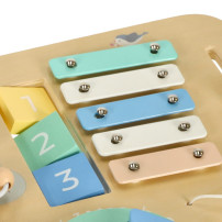 Tablica manipulacyjna lulilo ludo stolik sensoryczny 2w1 miętowy