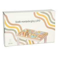 Tablica manipulacyjna lulilo ludo stolik sensoryczny 2w1 miętowy