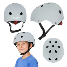 Kask rowerowy dziecięcy trike fix LED regulowany m 55-58 cm szary