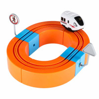 Klocki magnetyczne tor wyścigowy pociąg 65 el. dla dzieci 3+