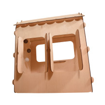Drewniany domek ogrodowy z tablicą kredową i stolikiem 86x137x105 cm