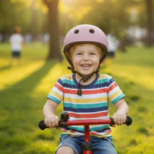 Kask rowerowy dziecięcy trike fix LED regulowany m 55-58 cm fioletowy