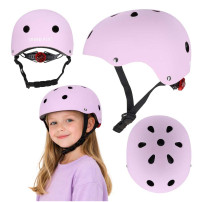 Kask rowerowy dziecięcy trike fix LED regulowany m 55-58 cm fioletowy