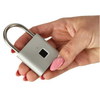 Kłódka elektroniczna na odcisk palca IP56, USB - KX3852