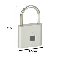Kłódka elektroniczna na odcisk palca IP56, USB - KX3852