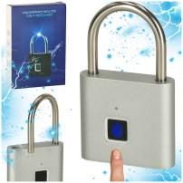 Kłódka elektroniczna na odcisk palca IP56, USB - KX3852