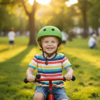 Kask rowerowy dziecięcy trike fix LED regulowany m 55-58 cm zielony