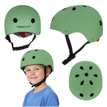 Kask rowerowy dziecięcy trike fix LED regulowany m 55-58 cm zielony