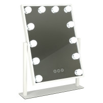 Lusterko kosmetyczne LED hollywood 12 żarówek USB 30x40 cm