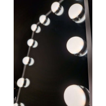 Lusterko kosmetyczne LED hollywood 12 żarówek USB 30x40 cm