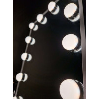 Lusterko kosmetyczne LED hollywood 12 żarówek USB 30x40 cm