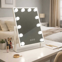 Lusterko kosmetyczne LED hollywood 12 żarówek USB 30x40 cm