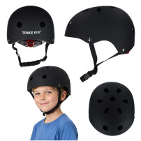 Kask rowerowy dziecięcy trike fix LED regulowany 48-54 cm czarny