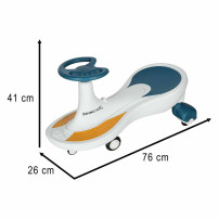 Jeździk grawitacyjny LED swing fix S4 z muzyką, 76 cm, do 100 kg