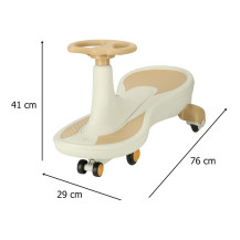 Jeździk grawitacyjny LED swing fix S4 z muzyką 76cm złoto-biały
