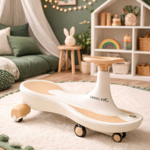 Jeździk grawitacyjny LED swing fix S4 z muzyką 76cm złoto-biały