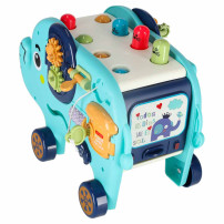 Słonik wbijak sorter montessori z młotkiem i klockami 26cm
