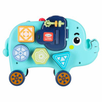 Słonik wbijak sorter montessori z młotkiem i klockami 26cm