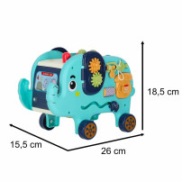 Słonik wbijak sorter montessori z młotkiem i klockami 26cm