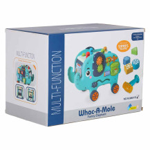 Słonik wbijak sorter montessori z młotkiem i klockami 26cm
