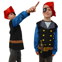 Kostium pirata dla dzieci 3-8 lat z opaską i chustą