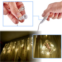 Kurtyna LED świąteczna z figurkami 3 m 125 LED, pilot, USB