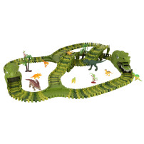 Tor wyścigowy dinozaury XXL 240 elementów - samochody
