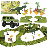 Tor wyścigowy dinozaury XXL 240 elementów - samochody