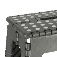 Stołek taboret składany antypoślizgowy 22 cm ciemny szary