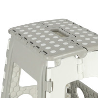 Stołek taboret składany antypoślizgowy 39,5 cm jasny szary
