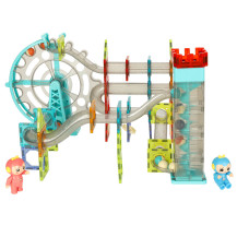 Klocki magnetyczne tor kulkowy z muzyką 118 el. - marble run