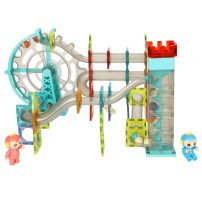 Klocki magnetyczne tor kulkowy z muzyką 118 el. - marble run