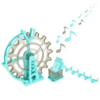 Klocki magnetyczne tor kulkowy z muzyką 118 el. - marble run