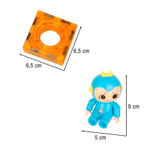 Klocki magnetyczne tor kulkowy z muzyką 118 el. - marble run