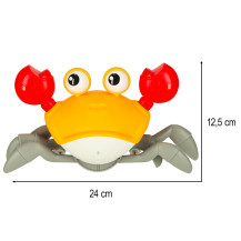 Interaktywny krab pełzający na akumulator USB czerwony 3+