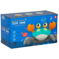 Interaktywny krab pełzający na akumulator USB czerwony 3+