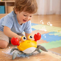 Interaktywny krab pełzający na akumulator USB czerwony 3+