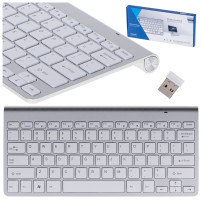 Klawiatura bezprzewodowa smart TV srebrna 2.4ghz USB