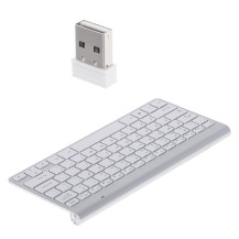 Klawiatura bezprzewodowa smart TV srebrna 2.4ghz USB