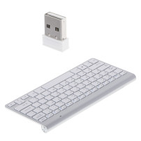 Klawiatura bezprzewodowa smart TV srebrna 2.4ghz USB
