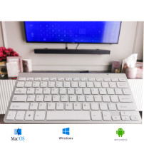Klawiatura bezprzewodowa smart TV srebrna 2.4ghz USB
